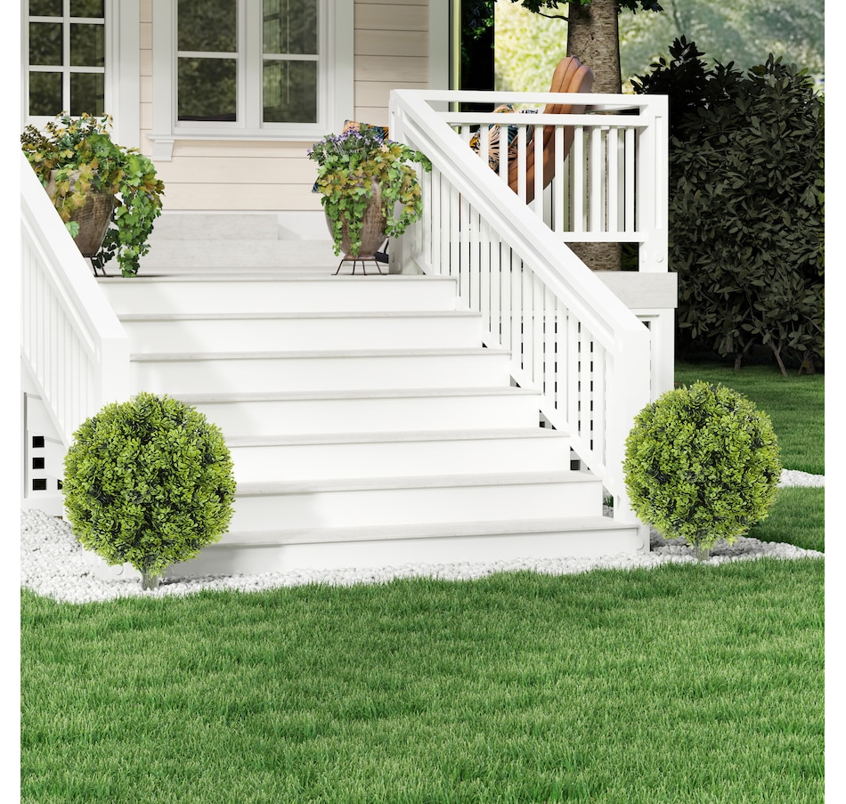 Image 994997_ALTMORE1.jpg, Product 994-997 / Price $79.99, HOMCOM 2PC Artificial Boxwood Topiary Balls, Fake Plants with Ground Stake from HOMCOM on TSC.ca's Home & Garden department