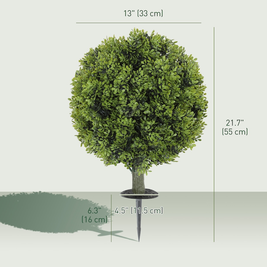 Image 994997_ALTMORE2.jpg, Product 994-997 / Price $79.99, HOMCOM 2PC Artificial Boxwood Topiary Balls, Fake Plants with Ground Stake from HOMCOM on TSC.ca's Home & Garden department