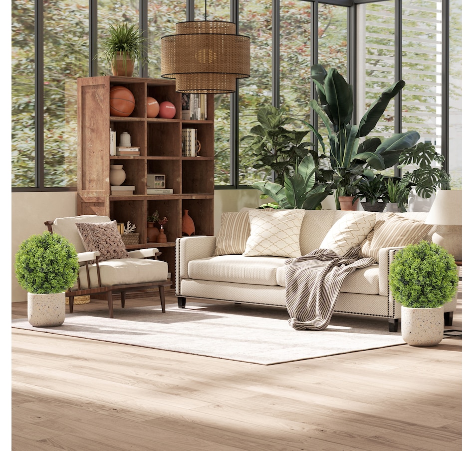 Image 994997_ALTMORE8.jpg, Product 994-997 / Price $79.99, HOMCOM 2PC Artificial Boxwood Topiary Balls, Fake Plants with Ground Stake from HOMCOM on TSC.ca's Home & Garden department