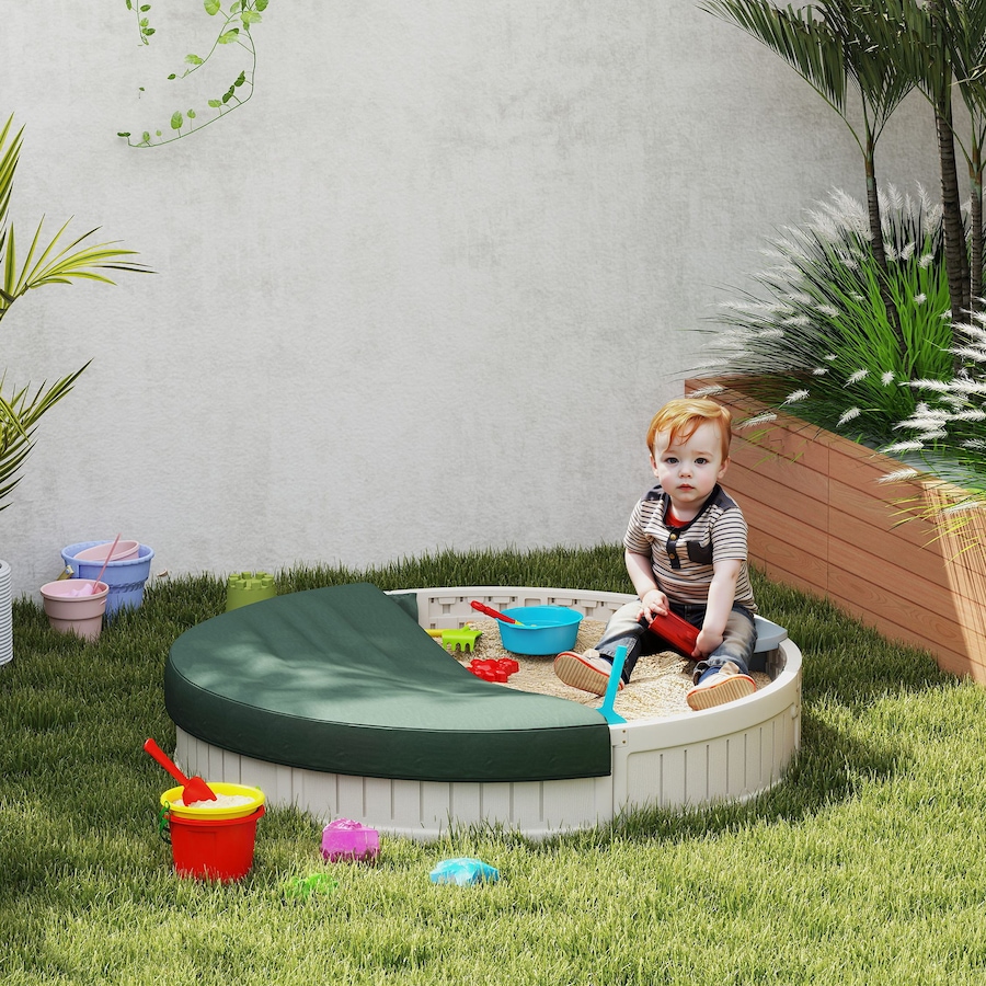 Image 995476_ALTMORE1.jpg, Product 995-476 / Price $84.99, Outsunny Kids Outdoor Sandbox with Cover Waterproof Oxford Canopy from Outsunny on TSC.ca's Home & Garden department