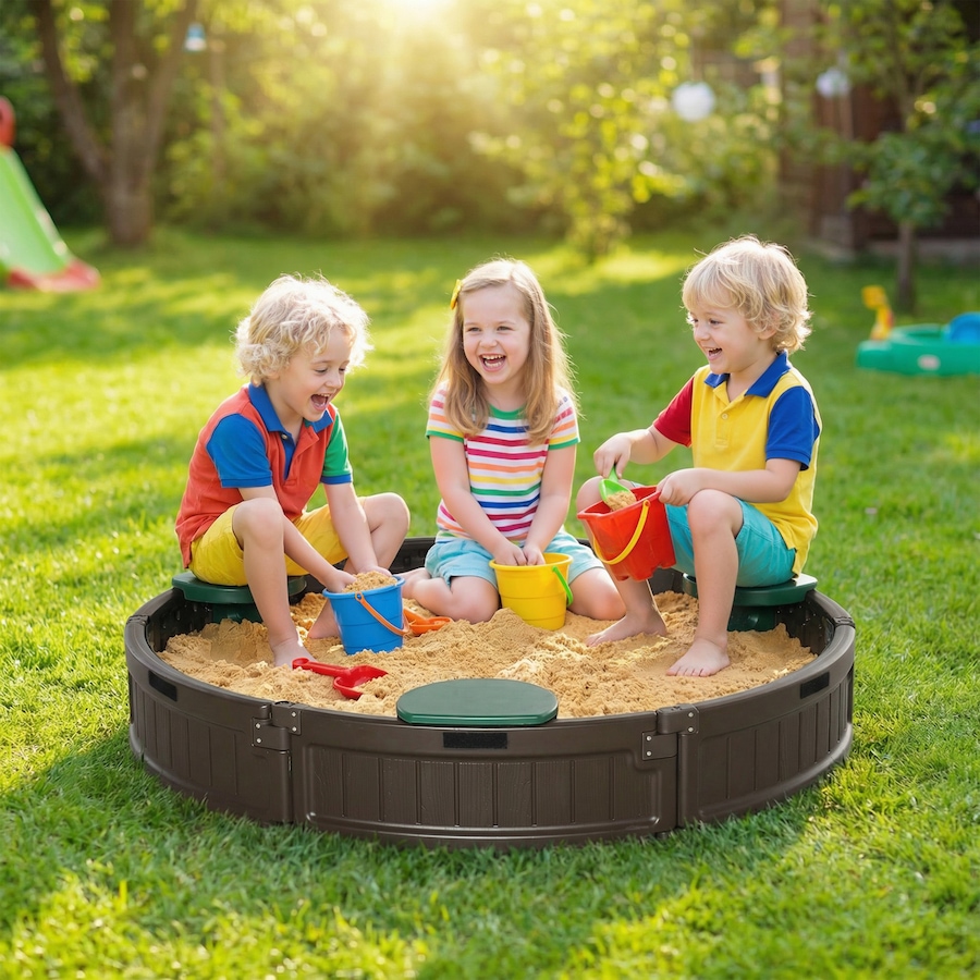 Image 995476_ALTMORE10.jpg, Product 995-476 / Price $84.99, Outsunny Kids Outdoor Sandbox with Cover Waterproof Oxford Canopy from Outsunny on TSC.ca's Home & Garden department