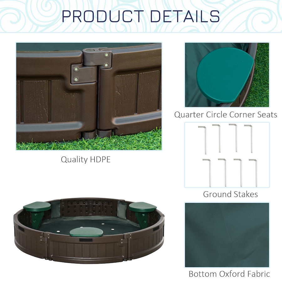Image 995476_ALTMORE15.jpg, Product 995-476 / Price $84.99, Outsunny Kids Outdoor Sandbox with Cover Waterproof Oxford Canopy from Outsunny on TSC.ca's Home & Garden department