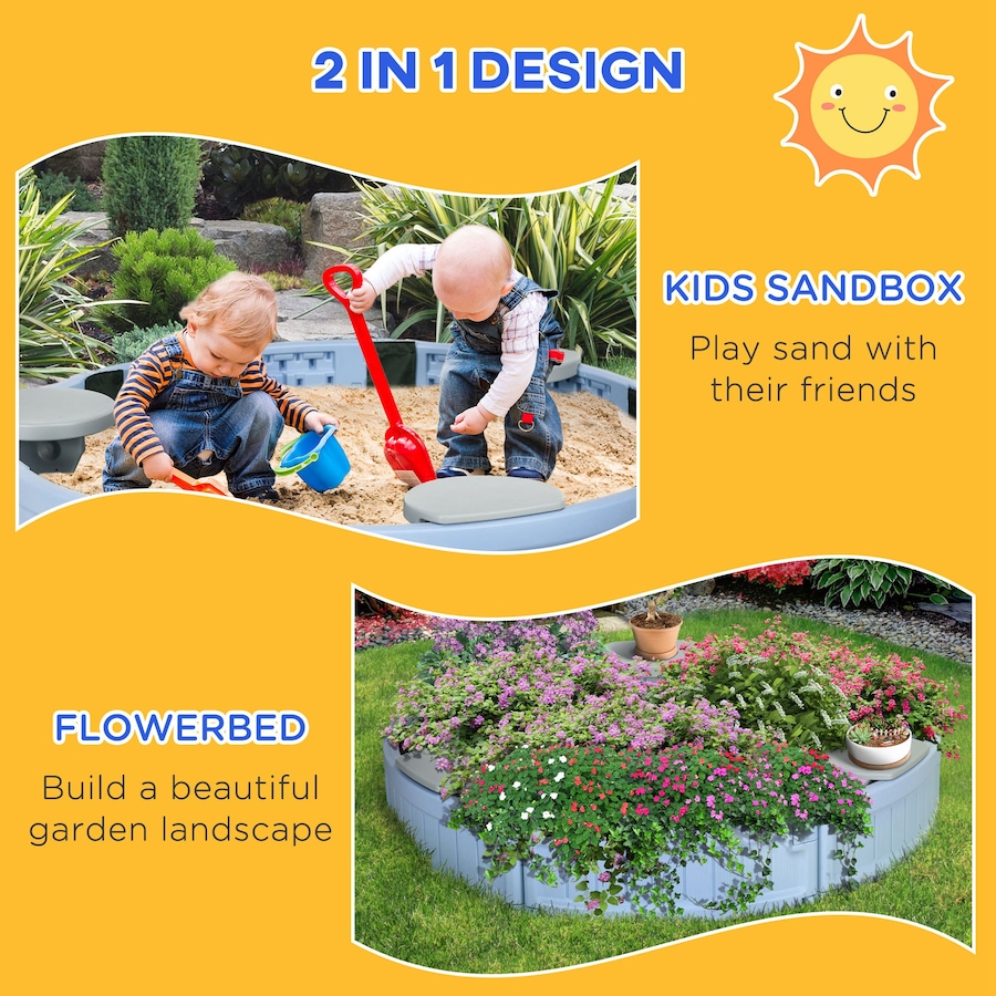 Image 995476_ALTMORE24.jpg, Product 995-476 / Price $84.99, Outsunny Kids Outdoor Sandbox with Cover Waterproof Oxford Canopy from Outsunny on TSC.ca's Home & Garden department