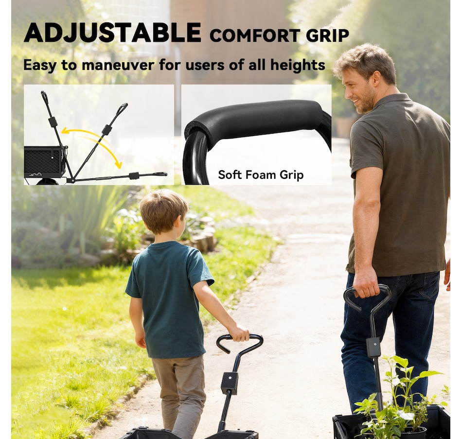 Image 996971_ALTMORE13.jpg, Product 996-971 / Price $149.99, Outsunny Garden Wagon Cart with Removable Liner, Quick-Release Sides from Outsunny on TSC.ca's Home & Garden department