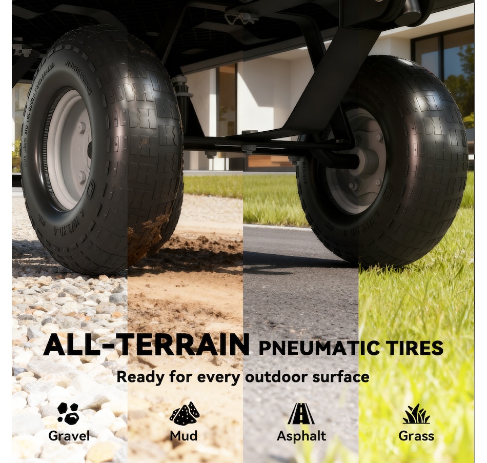 Image 996971_ALTMORE15.jpg, Product 996-971 / Price $149.99, Outsunny Garden Wagon Cart with Removable Liner, Quick-Release Sides from Outsunny on TSC.ca's Home & Garden department