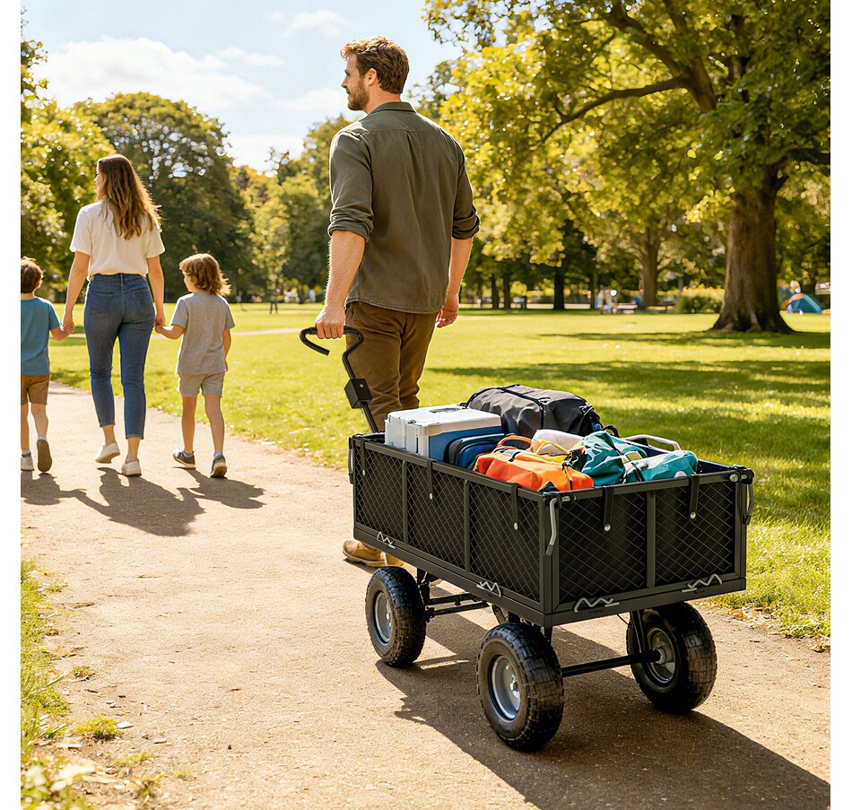 Image 996971_ALTMORE16.jpg, Product 996-971 / Price $149.99, Outsunny Garden Wagon Cart with Removable Liner, Quick-Release Sides from Outsunny on TSC.ca's Home & Garden department