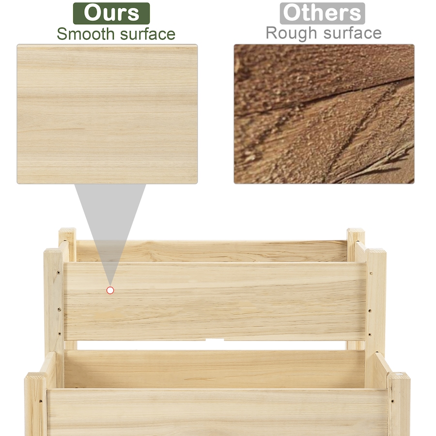 Image 996979_ALTMORE4.jpg, Product 996-979 / Price $109.99, Outsunny 34"x34"x28" 2-Tier Raised Garden Bed Wooden Planter Box for Backyard from Outsunny on TSC.ca's Home & Garden department