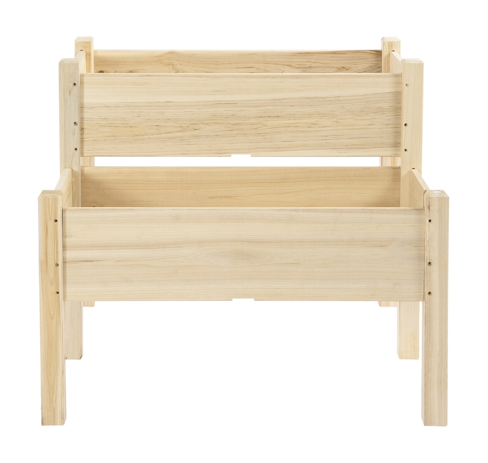 Image 996979_ALTMORE6.jpg, Product 996-979 / Price $114.99, Outsunny 34"x34"x28" 2-Tier Raised Garden Bed Wooden Planter Box for Backyard from Outsunny on TSC.ca's Home & Garden department
