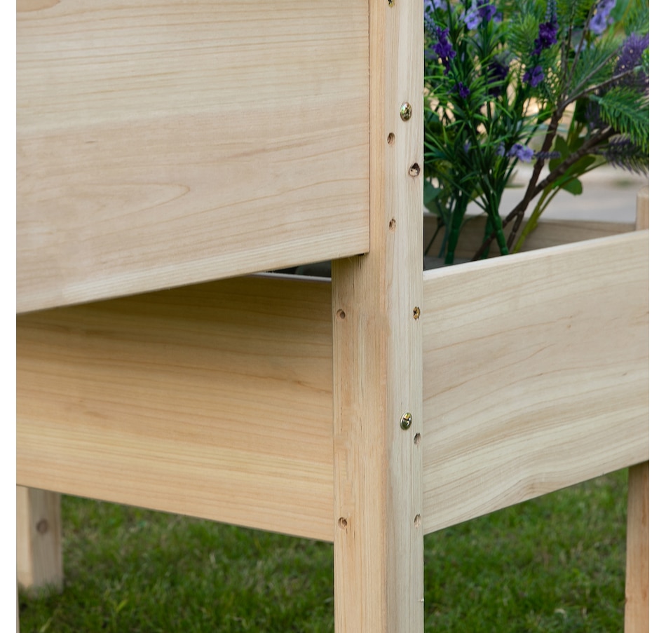 Image 996979_ALTMORE7.jpg, Product 996-979 / Price $114.99, Outsunny 34"x34"x28" 2-Tier Raised Garden Bed Wooden Planter Box for Backyard from Outsunny on TSC.ca's Home & Garden department