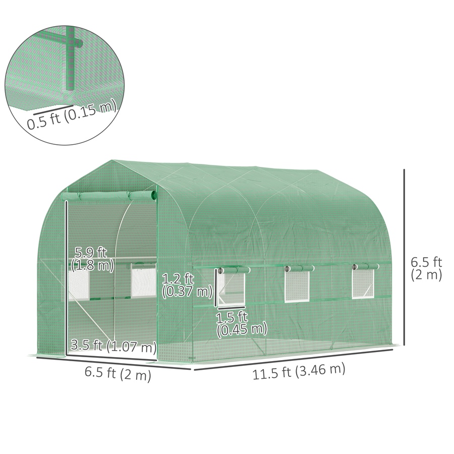 Image 996993_ALTMORE2.jpg, Product 996-993 / Price $109.99 - $146.99, Outsunny Walk-in Greenhouse, Garden Plant Growing Warm House from Outsunny on TSC.ca's Home & Garden department