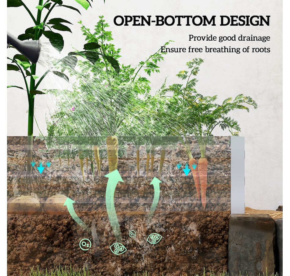 Image 996994_ALTMORE11.jpg, Product 996-994 / Price $55.99 - $59.99, Outsunny Galvanized Raised Garden Bed Metal Planter Box Easy Quick Setup from Outsunny on TSC.ca's Home & Garden department