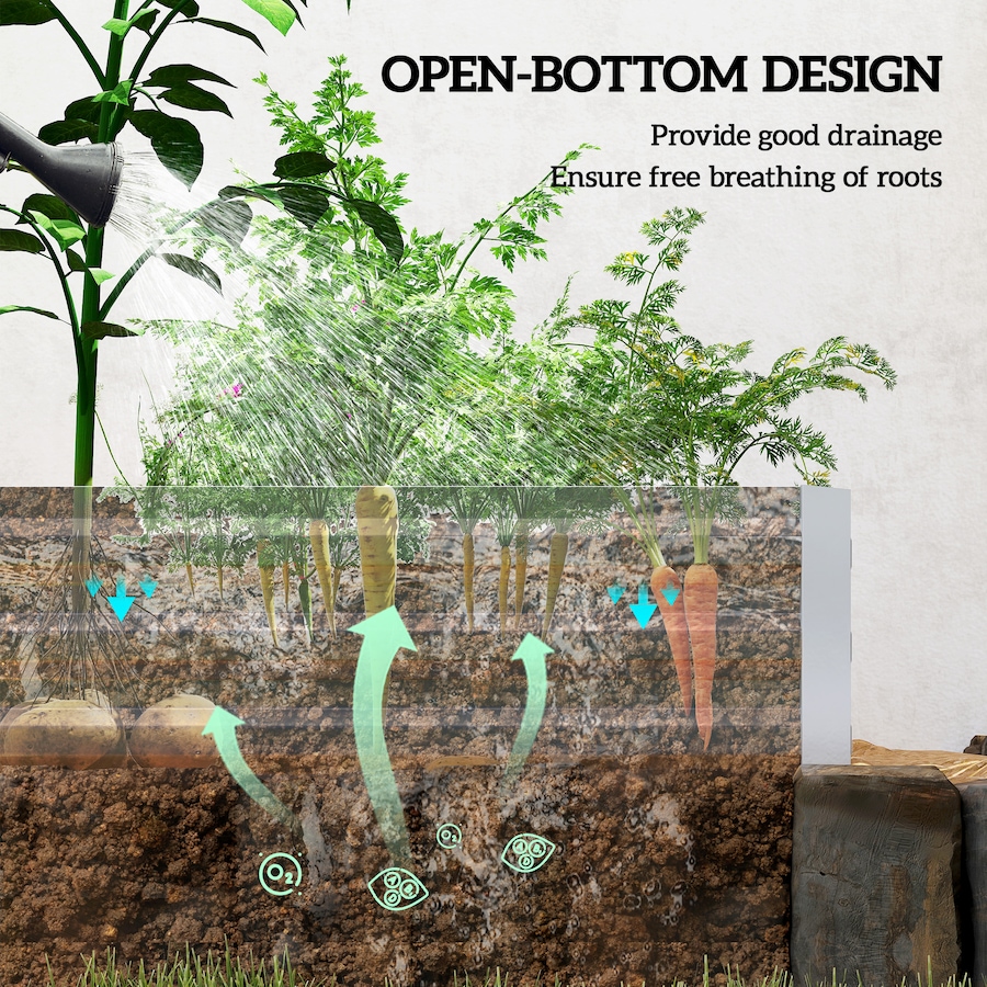 Image 996994_ALTMORE11.jpg, Product 996-994 / Price $55.40 - $69.99, Outsunny Galvanized Raised Garden Bed Metal Planter Box Easy Quick Setup from Outsunny on TSC.ca's Home & Garden department