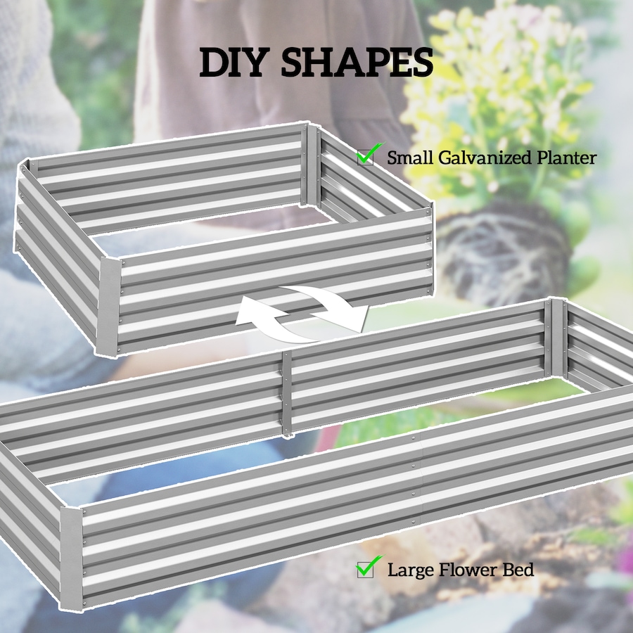 Image 996994_ALTMORE12.jpg, Product 996-994 / Price $55.40 - $69.99, Outsunny Galvanized Raised Garden Bed Metal Planter Box Easy Quick Setup from Outsunny on TSC.ca's Home & Garden department