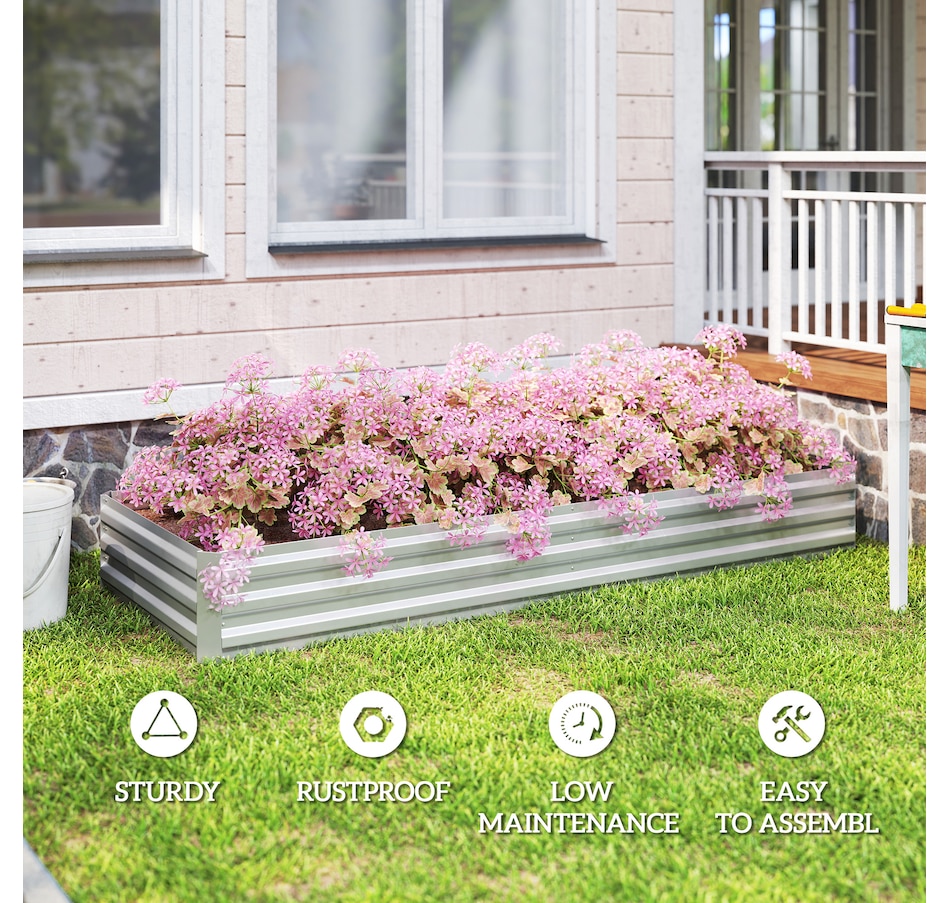 Image 996994_ALTMORE13.jpg, Product 996-994 / Price $55.99 - $59.99, Outsunny Galvanized Raised Garden Bed Metal Planter Box Easy Quick Setup from Outsunny on TSC.ca's Home & Garden department
