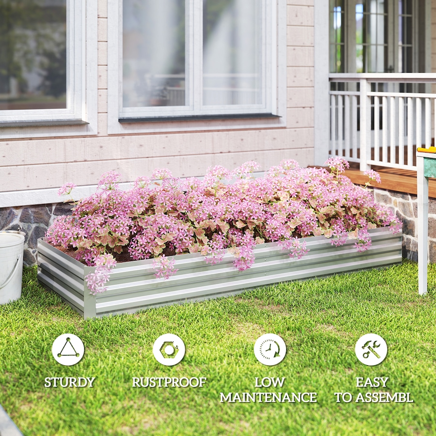 Image 996994_ALTMORE13.jpg, Product 996-994 / Price $55.40 - $69.99, Outsunny Galvanized Raised Garden Bed Metal Planter Box Easy Quick Setup from Outsunny on TSC.ca's Home & Garden department
