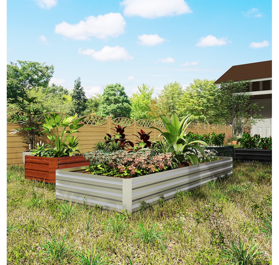 Image 996994_ALTMORE14.jpg, Product 996-994 / Price $55.99 - $59.99, Outsunny Galvanized Raised Garden Bed Metal Planter Box Easy Quick Setup from Outsunny on TSC.ca's Home & Garden department