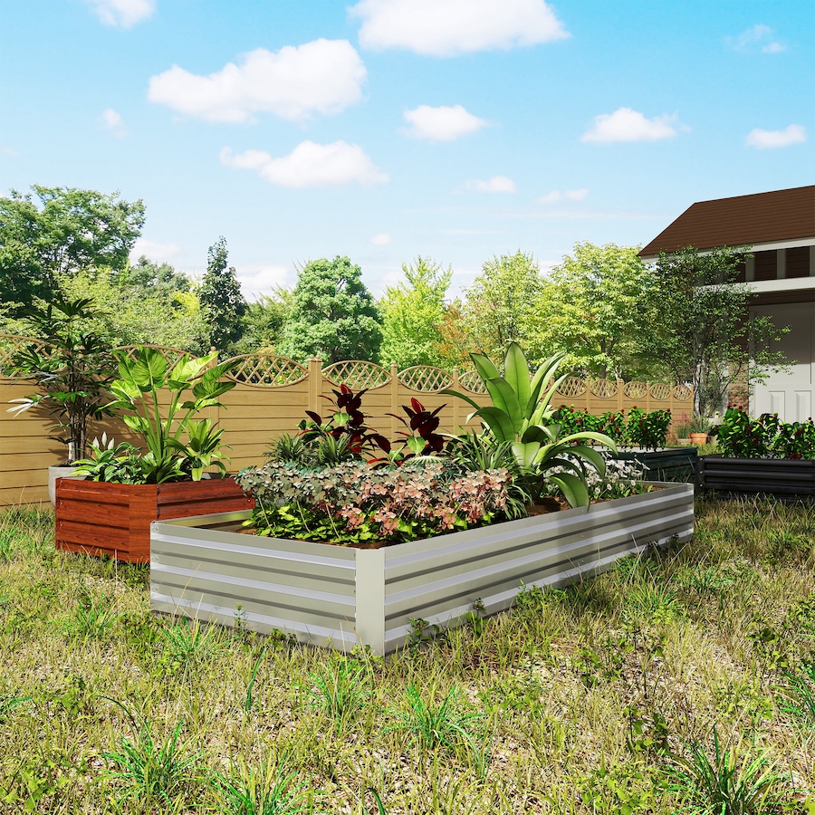 Image 996994_ALTMORE14.jpg, Product 996-994 / Price $55.40 - $69.99, Outsunny Galvanized Raised Garden Bed Metal Planter Box Easy Quick Setup from Outsunny on TSC.ca's Home & Garden department