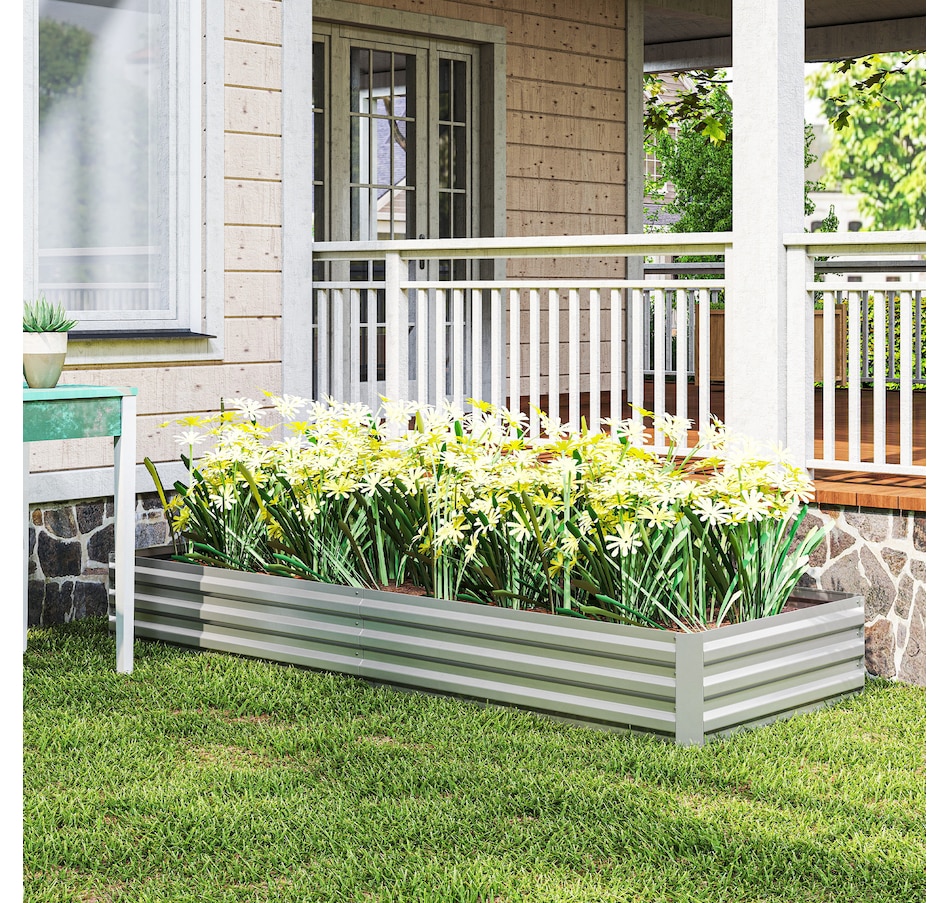 Image 996994_ALTMORE15.jpg, Product 996-994 / Price $55.99 - $59.99, Outsunny Galvanized Raised Garden Bed Metal Planter Box Easy Quick Setup from Outsunny on TSC.ca's Home & Garden department