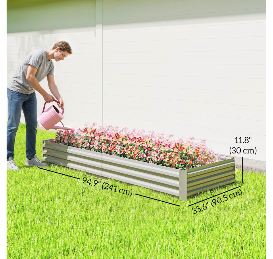 Image 996994_ALTMORE25.jpg, Product 996-994 / Price $55.99 - $59.99, Outsunny Galvanized Raised Garden Bed Metal Planter Box Easy Quick Setup from Outsunny on TSC.ca's Home & Garden department