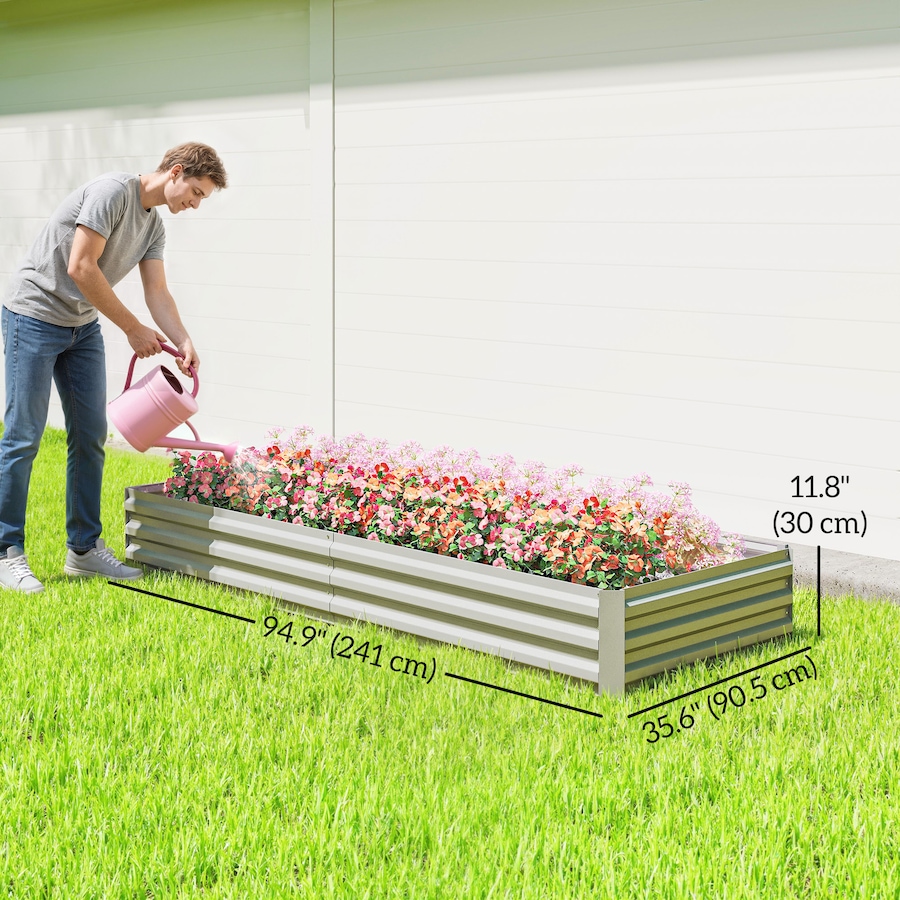 Image 996994_ALTMORE25.jpg, Product 996-994 / Price $55.40 - $69.99, Outsunny Galvanized Raised Garden Bed Metal Planter Box Easy Quick Setup from Outsunny on TSC.ca's Home & Garden department