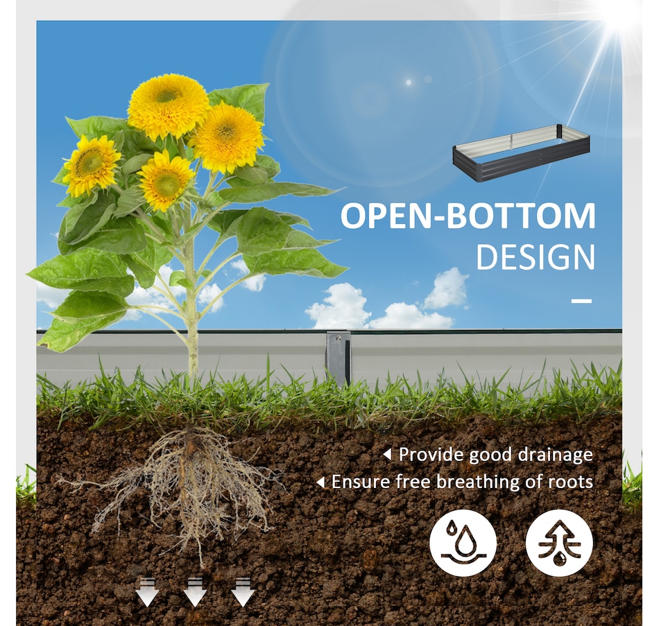 Image 996994_ALTMORE33.jpg, Product 996-994 / Price $55.99 - $59.99, Outsunny Galvanized Raised Garden Bed Metal Planter Box Easy Quick Setup from Outsunny on TSC.ca's Home & Garden department