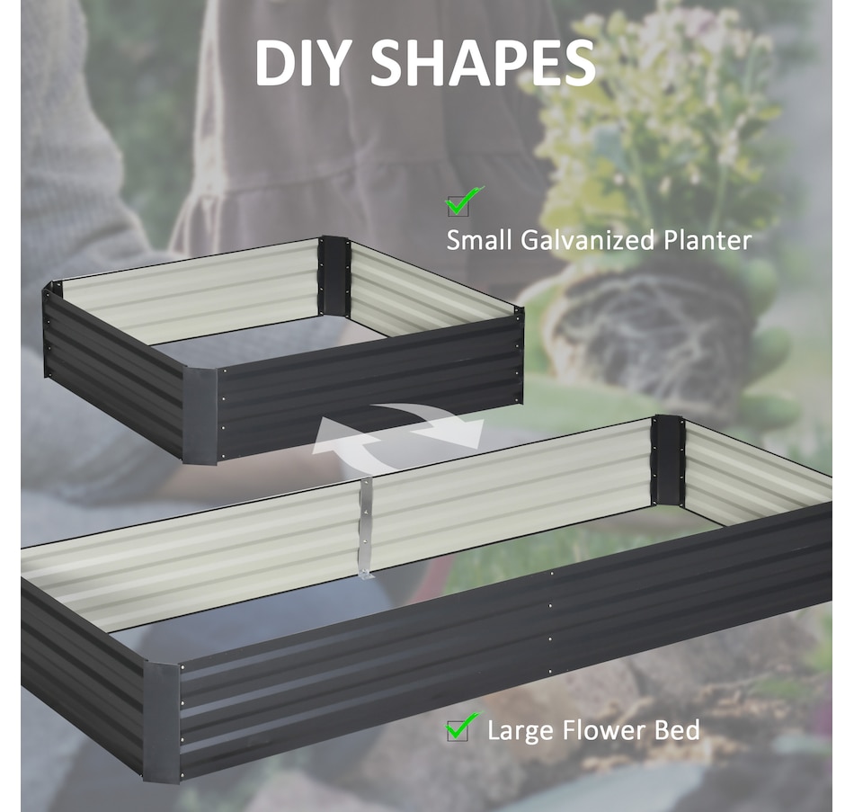 Image 996994_ALTMORE34.jpg, Product 996-994 / Price $55.99 - $59.99, Outsunny Galvanized Raised Garden Bed Metal Planter Box Easy Quick Setup from Outsunny on TSC.ca's Home & Garden department
