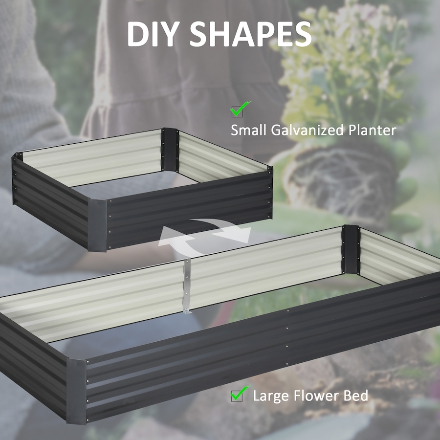 Image 996994_ALTMORE34.jpg, Product 996-994 / Price $55.40 - $69.99, Outsunny Galvanized Raised Garden Bed Metal Planter Box Easy Quick Setup from Outsunny on TSC.ca's Home & Garden department