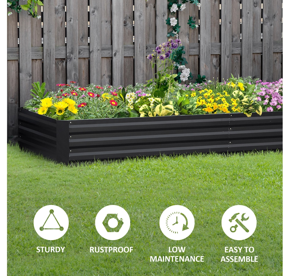 Image 996994_ALTMORE35.jpg, Product 996-994 / Price $55.99 - $59.99, Outsunny Galvanized Raised Garden Bed Metal Planter Box Easy Quick Setup from Outsunny on TSC.ca's Home & Garden department