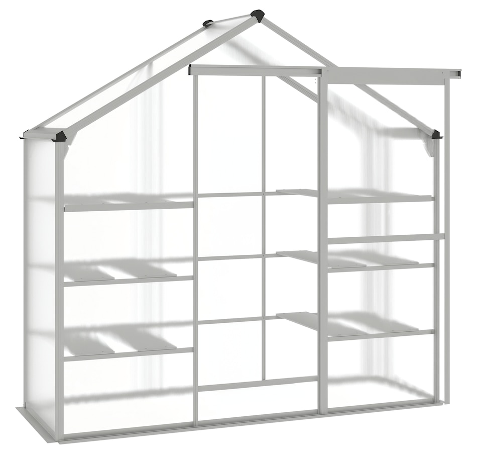 Image 997007.jpg, Product 997-007 / Price $322.99, Outsunny Walk-in Greenhouse with 3-Tier Shelves, Polycarbonate Cold Frame from Outsunny on TSC.ca's Home & Garden department