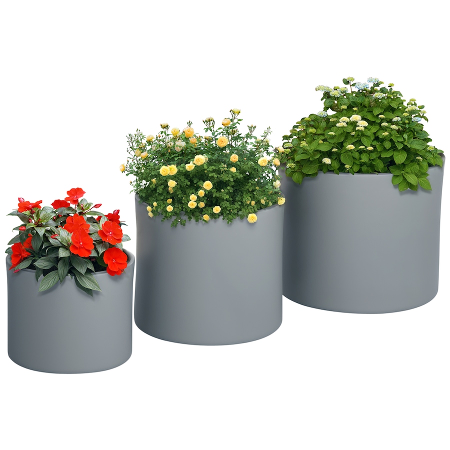 Image 997008.jpg, Product 997-008 / Price $72.99, Outsunny Set of 3 Flower Pots, Flower Pots with Drainage Holes from Outsunny on TSC.ca's Home & Garden department