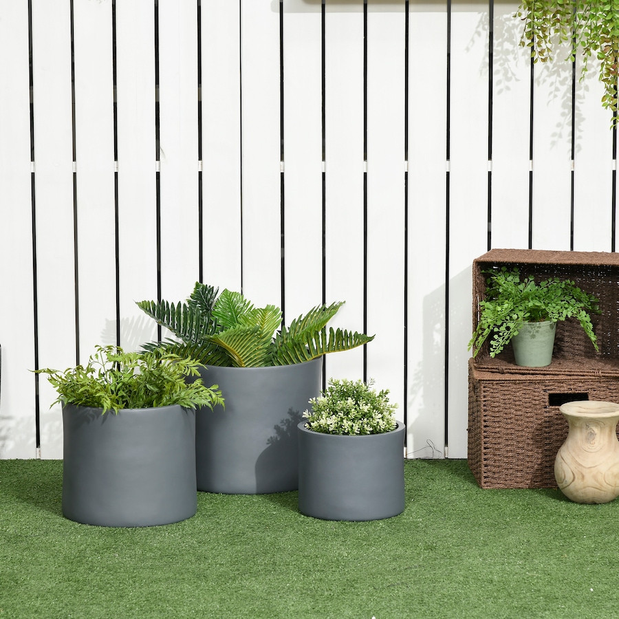 Image 997008_ALTMORE1.jpg, Product 997-008 / Price $72.99, Outsunny Set of 3 Flower Pots, Flower Pots with Drainage Holes from Outsunny on TSC.ca's Home & Garden department