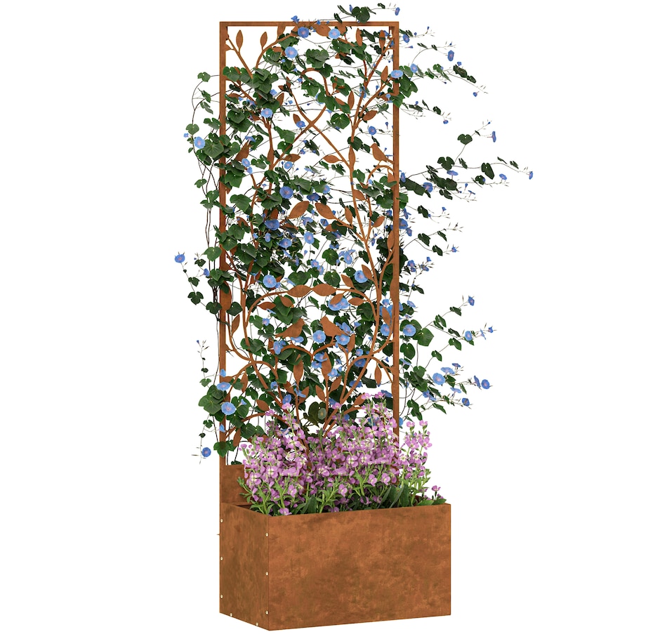 Image 997011.jpg, Product 997-011 / Price $59.99, Outsunny Raised Garden Bed with Trellis from Outsunny on TSC.ca's Home & Garden department