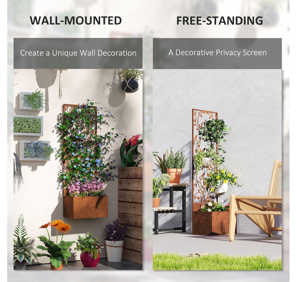 Image 997011_ALTMORE3.jpg, Product 997-011 / Price $59.99, Outsunny Raised Garden Bed with Trellis from Outsunny on TSC.ca's Home & Garden department