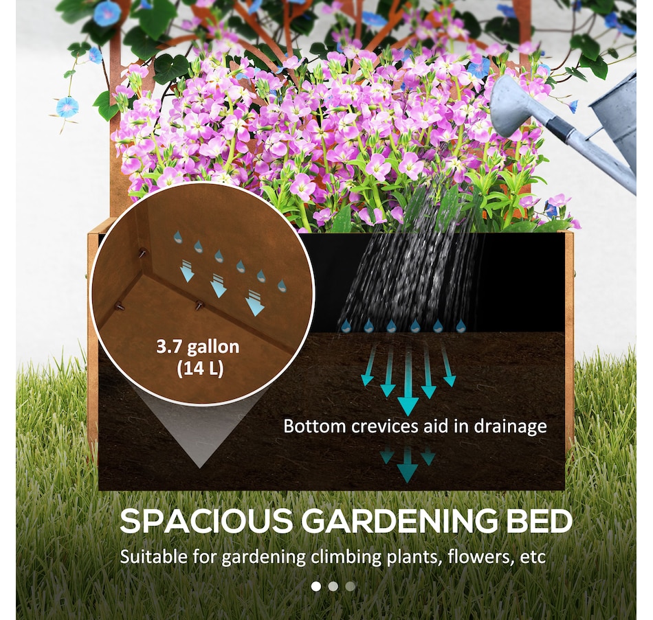 Image 997011_ALTMORE4.jpg, Product 997-011 / Price $59.99, Outsunny Raised Garden Bed with Trellis from Outsunny on TSC.ca's Home & Garden department