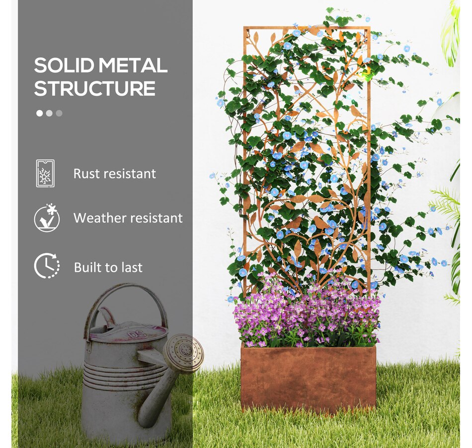 Image 997011_ALTMORE5.jpg, Product 997-011 / Price $59.99, Outsunny Raised Garden Bed with Trellis from Outsunny on TSC.ca's Home & Garden department