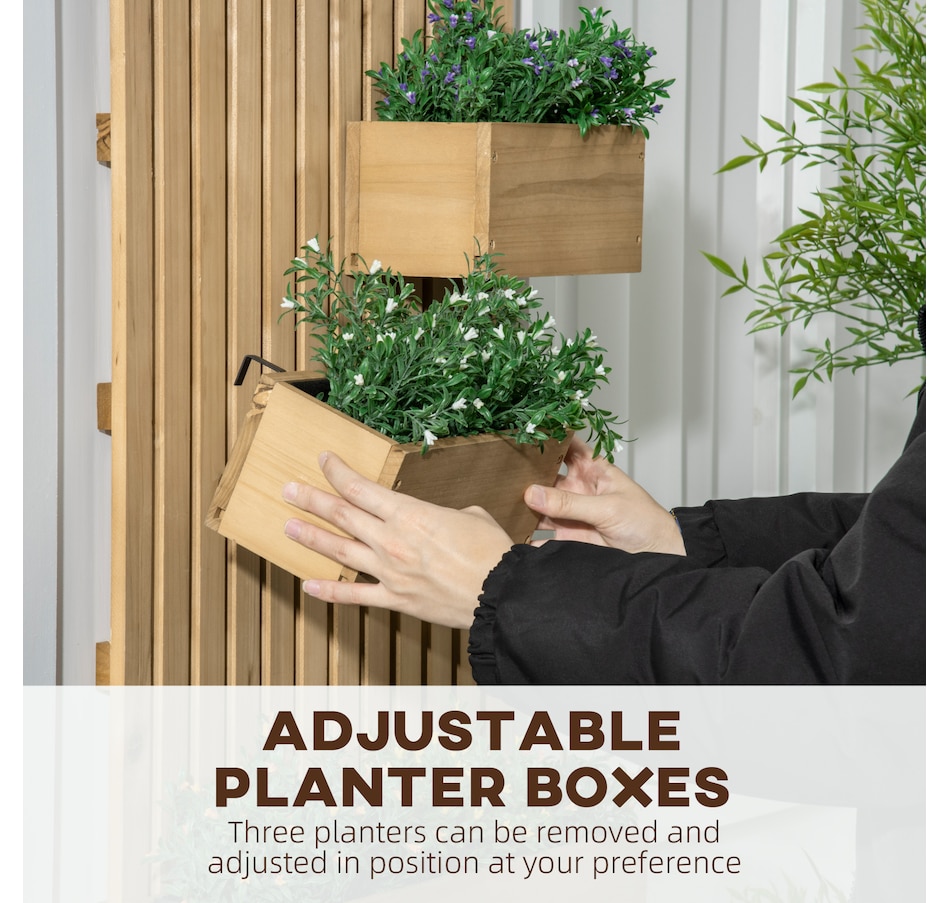 Image 997019_ALTMORE4.jpg, Product 997-019 / Price $69.99, Outsunny Wall Mounted Garden Planter with Trellis for Patio Porch Balcony from Outsunny on TSC.ca's Home & Garden department