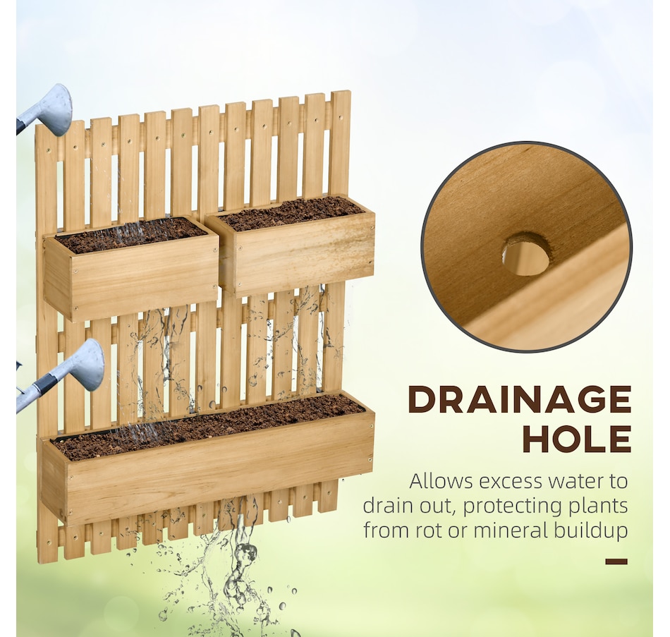 Image 997019_ALTMORE6.jpg, Product 997-019 / Price $69.99, Outsunny Wall Mounted Garden Planter with Trellis for Patio Porch Balcony from Outsunny on TSC.ca's Home & Garden department