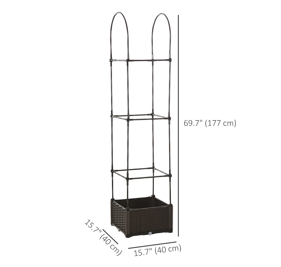 Image 997020_ALTMORE2.jpg, Product 997-020 / Price $39.99, Outsunny Raised Garden Bed with Trellis from Outsunny on TSC.ca's Home & Garden department