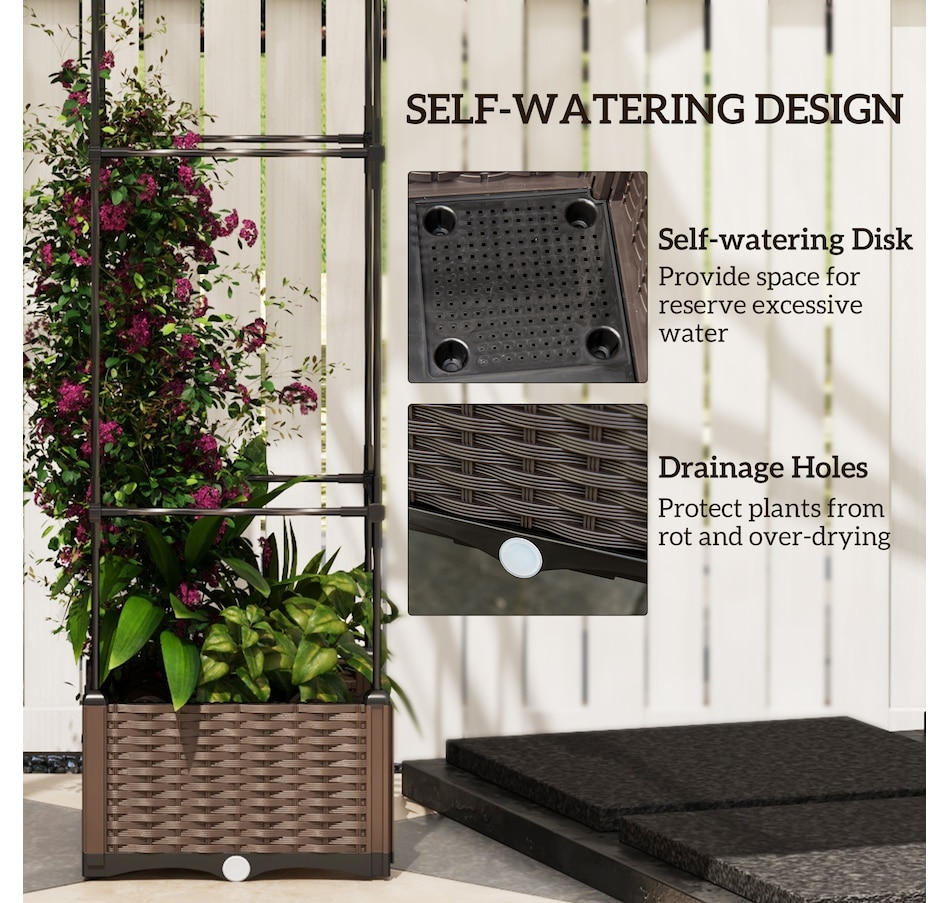 Image 997020_ALTMORE3.jpg, Product 997-020 / Price $39.99, Outsunny Raised Garden Bed with Trellis from Outsunny on TSC.ca's Home & Garden department