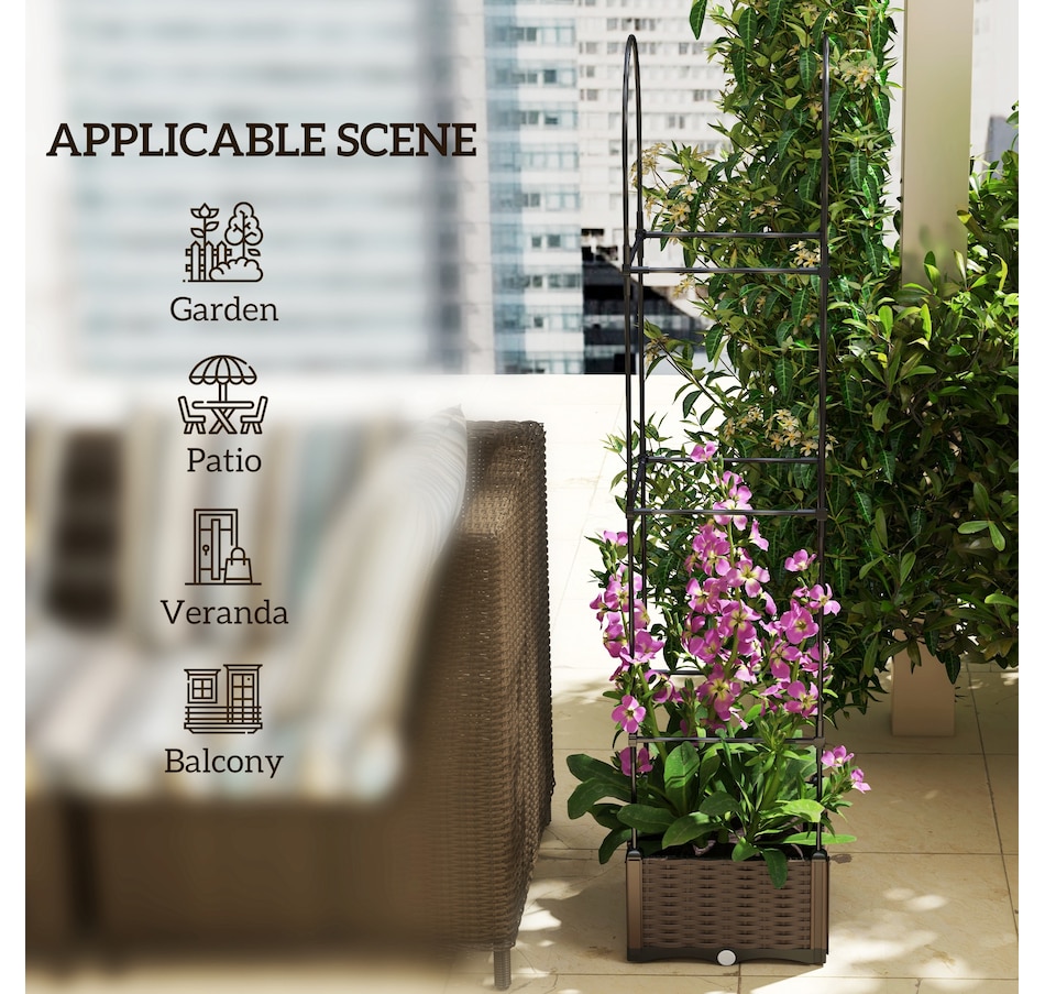 Image 997020_ALTMORE6.jpg, Product 997-020 / Price $39.99, Outsunny Raised Garden Bed with Trellis from Outsunny on TSC.ca's Home & Garden department