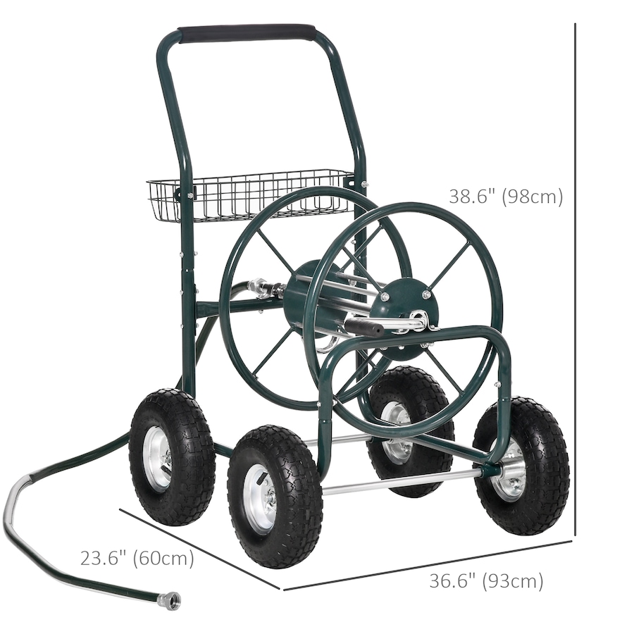 Image 997026_ALTMORE2.jpg, Product 997-026 / Price $159.99, Outsunny Garden Hose Reel Cart, Hose Organizer with Wheels, Storage Basket from Outsunny on TSC.ca's Home & Garden department