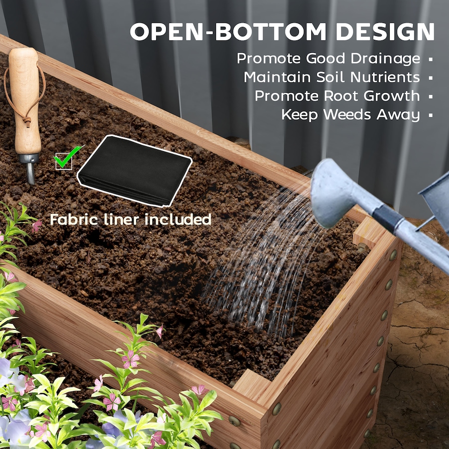 Image 997029_ALTMORE4.jpg, Product 997-029 / Price $119.99, Outsunny 4-Tier Raised Bed, Wooden Planter Box with Liner, Dark Brown from Outsunny on TSC.ca's Home & Garden department