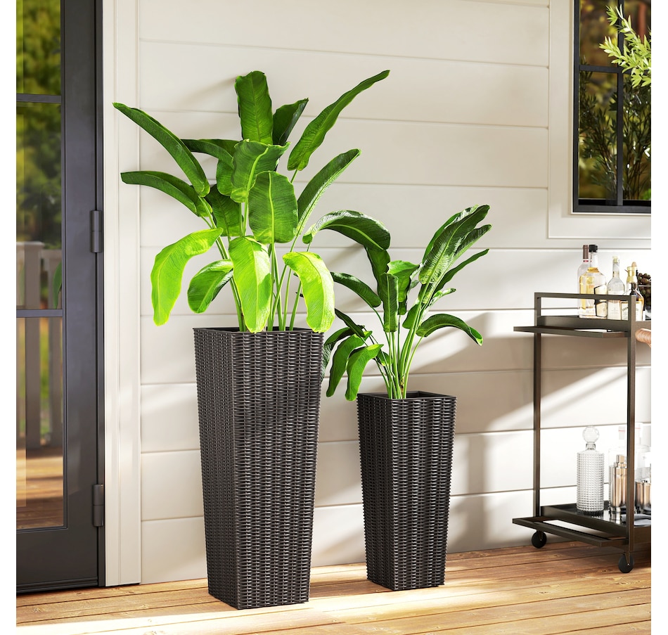Image 997031_ALTMORE1.jpg, Product 997-031 / Price $89.99, Outsunny Set of 2 Large Planters for Outdoor Plants, Outdoor Flower Pots from Outsunny on TSC.ca's Home & Garden department