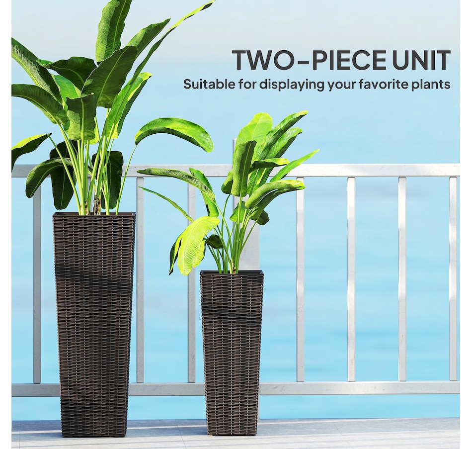 Image 997031_ALTMORE3.jpg, Product 997-031 / Price $89.99, Outsunny Set of 2 Large Planters for Outdoor Plants, Outdoor Flower Pots from Outsunny on TSC.ca's Home & Garden department