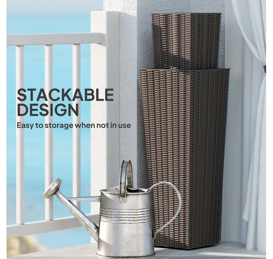 Image 997031_ALTMORE6.jpg, Product 997-031 / Price $89.99, Outsunny Set of 2 Large Planters for Outdoor Plants, Outdoor Flower Pots from Outsunny on TSC.ca's Home & Garden department