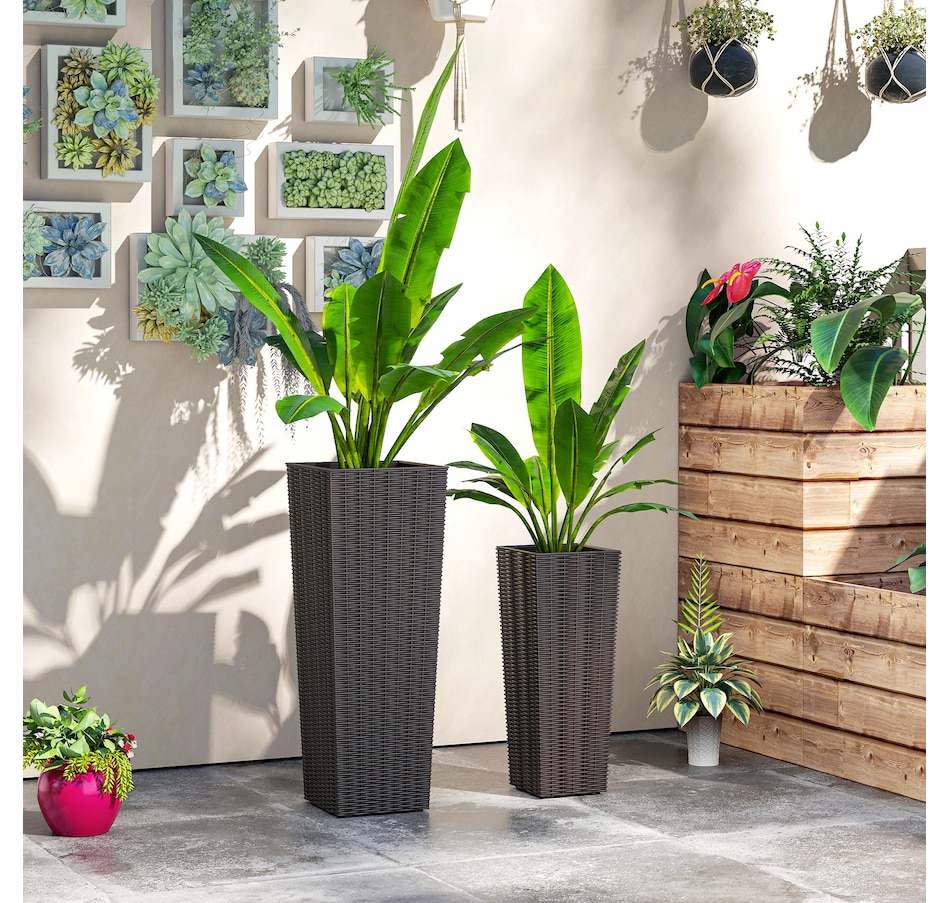 Image 997031_ALTMORE8.jpg, Product 997-031 / Price $89.99, Outsunny Set of 2 Large Planters for Outdoor Plants, Outdoor Flower Pots from Outsunny on TSC.ca's Home & Garden department