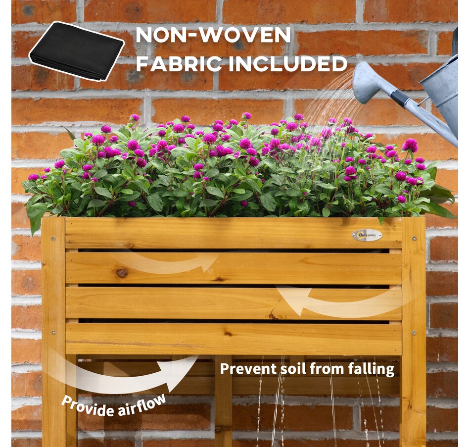 Image 997032_ALTMORE4.jpg, Product 997-032 / Price $89.99, Outsunny Raised Garden Bed Wood Planter Box with Folding Side Table from Outsunny on TSC.ca's Home & Garden department