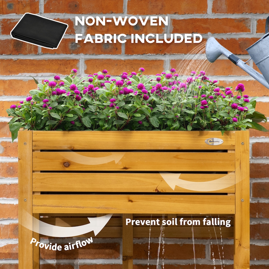 Image 997032_ALTMORE4.jpg, Product 997-032 / Price $84.99, Outsunny Raised Garden Bed Wood Planter Box with Folding Side Table from Outsunny on TSC.ca's Home & Garden department