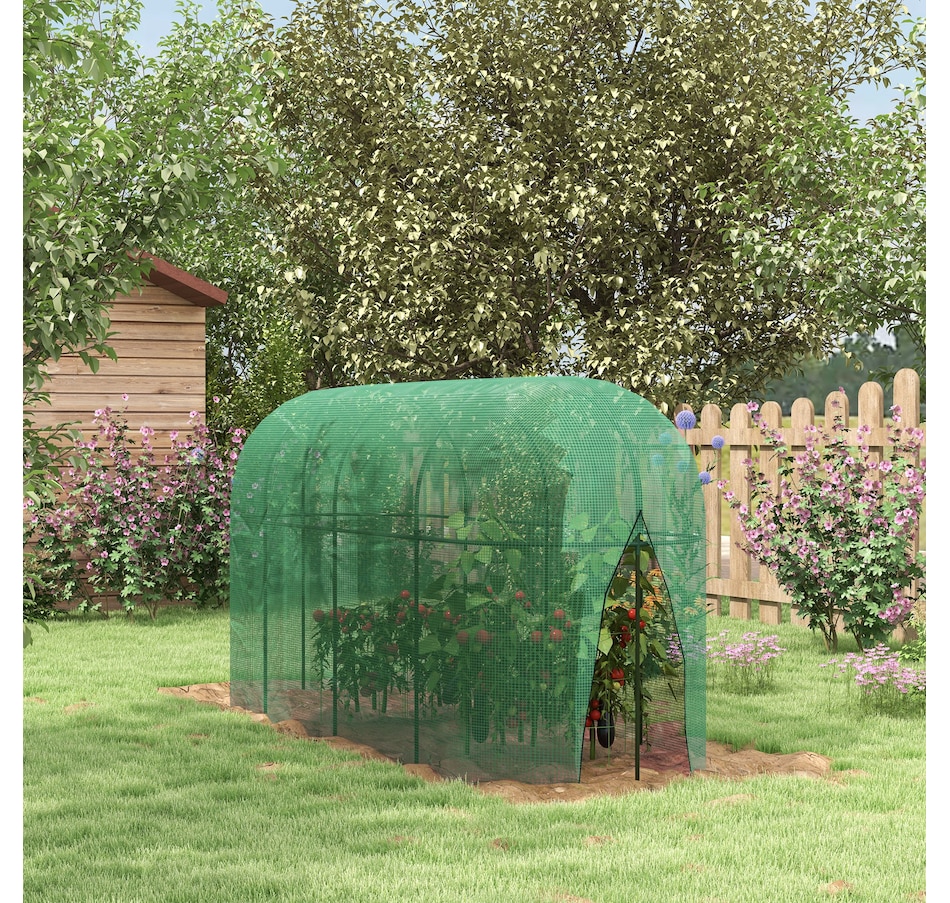 Image 997033_ALTMORE1.jpg, Product 997-033 / Price $79.99, Outsunny 9.8' x 3.3' Plant Protector Tent, Crop Cage with Ground Stakes from Outsunny on TSC.ca's Home & Garden department