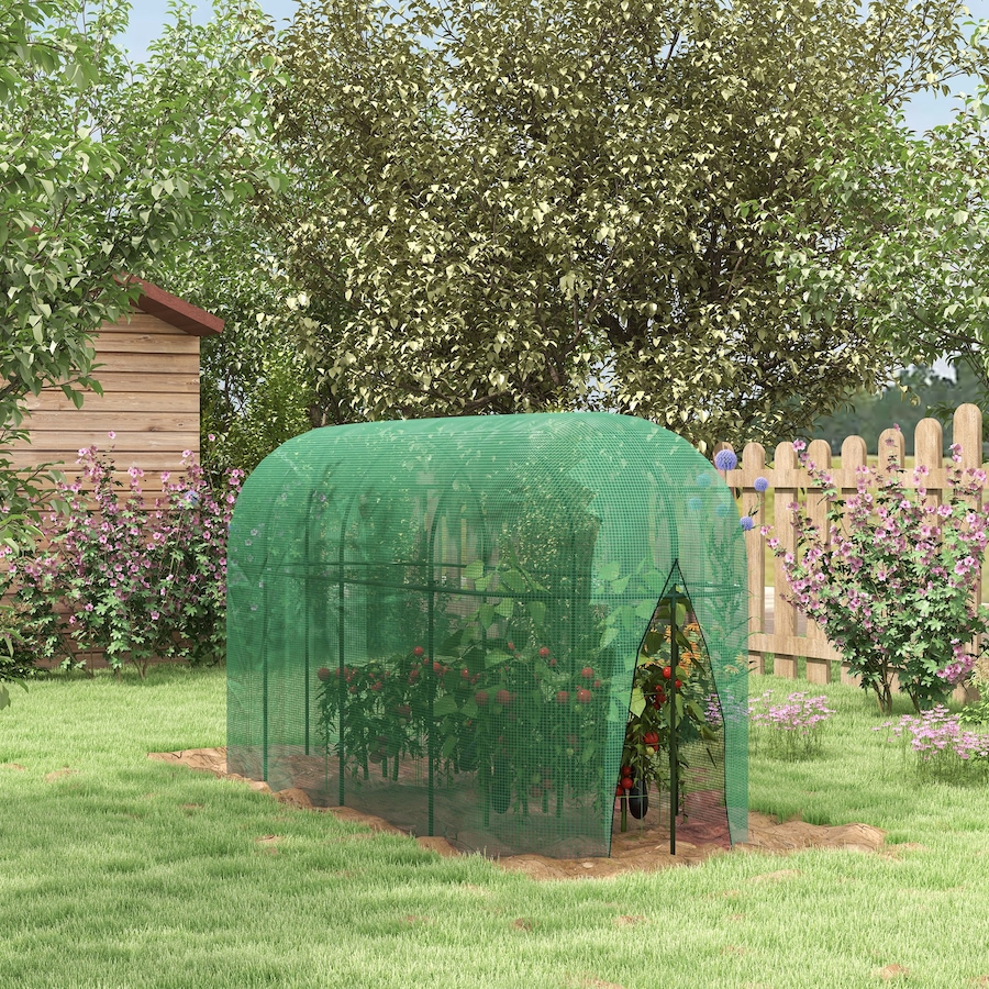 Image 997033_ALTMORE1.jpg, Product 997-033 / Price $78.99, Outsunny 9.8' x 3.3' Plant Protector Tent, Crop Cage with Ground Stakes from Outsunny on TSC.ca's Home & Garden department